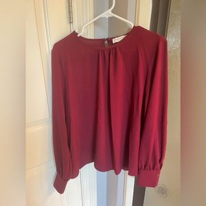 NWOT She + Sky Wine colored Blouse - Size L